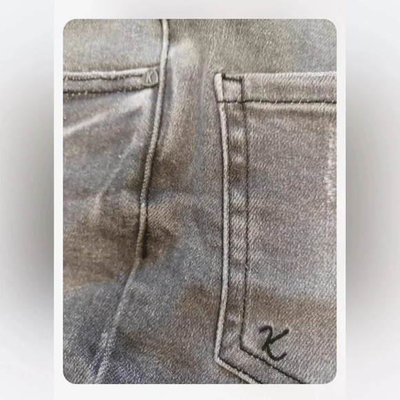 Kut From The Kloth Connie High Rise Fab Ab Ankle Skinny Raw Hem Black Size 4 - Picture 7 of 14